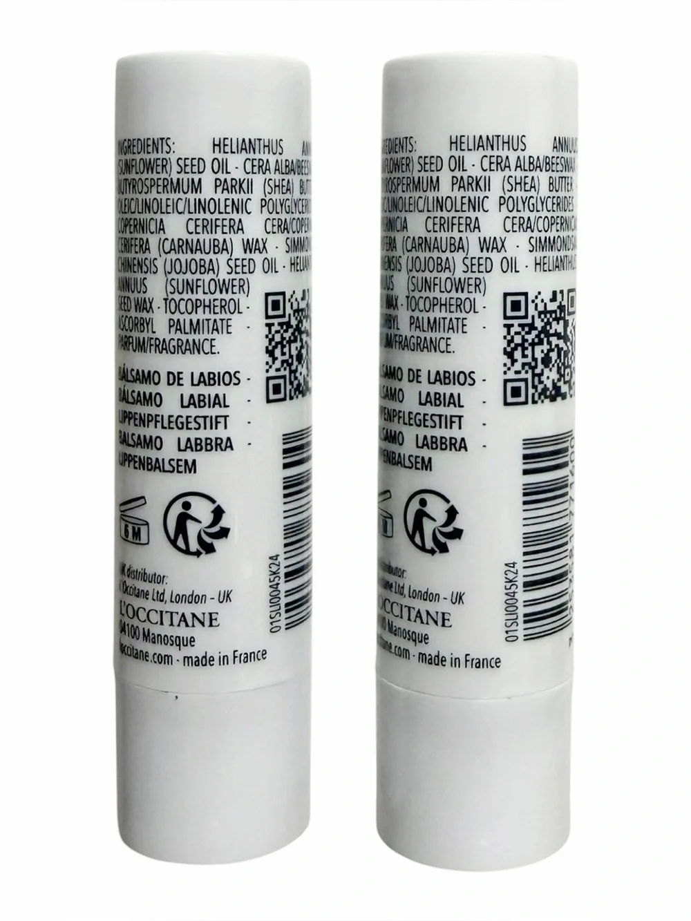 {Set of 2} L'OCCITANE Ultra Rich LIP BALM 10% Shea Butter ~ NEW